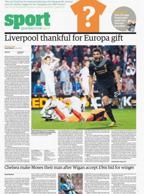 The Guardian - Hearts v Liverpool