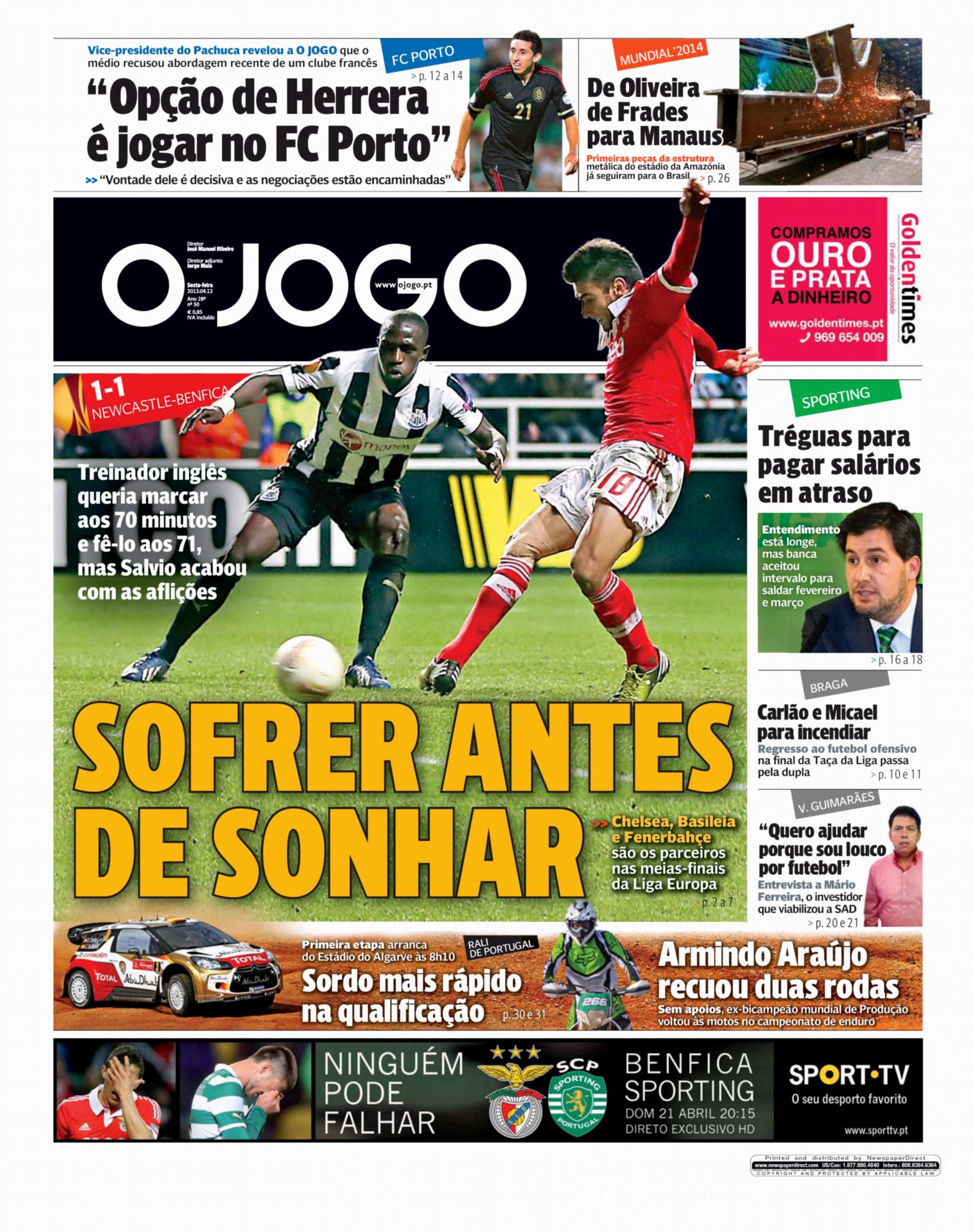 Ojogo - Newcastle v Benfica